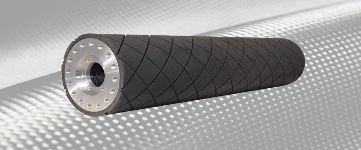 Grooved Elastomeric Carbon Fiber Roller